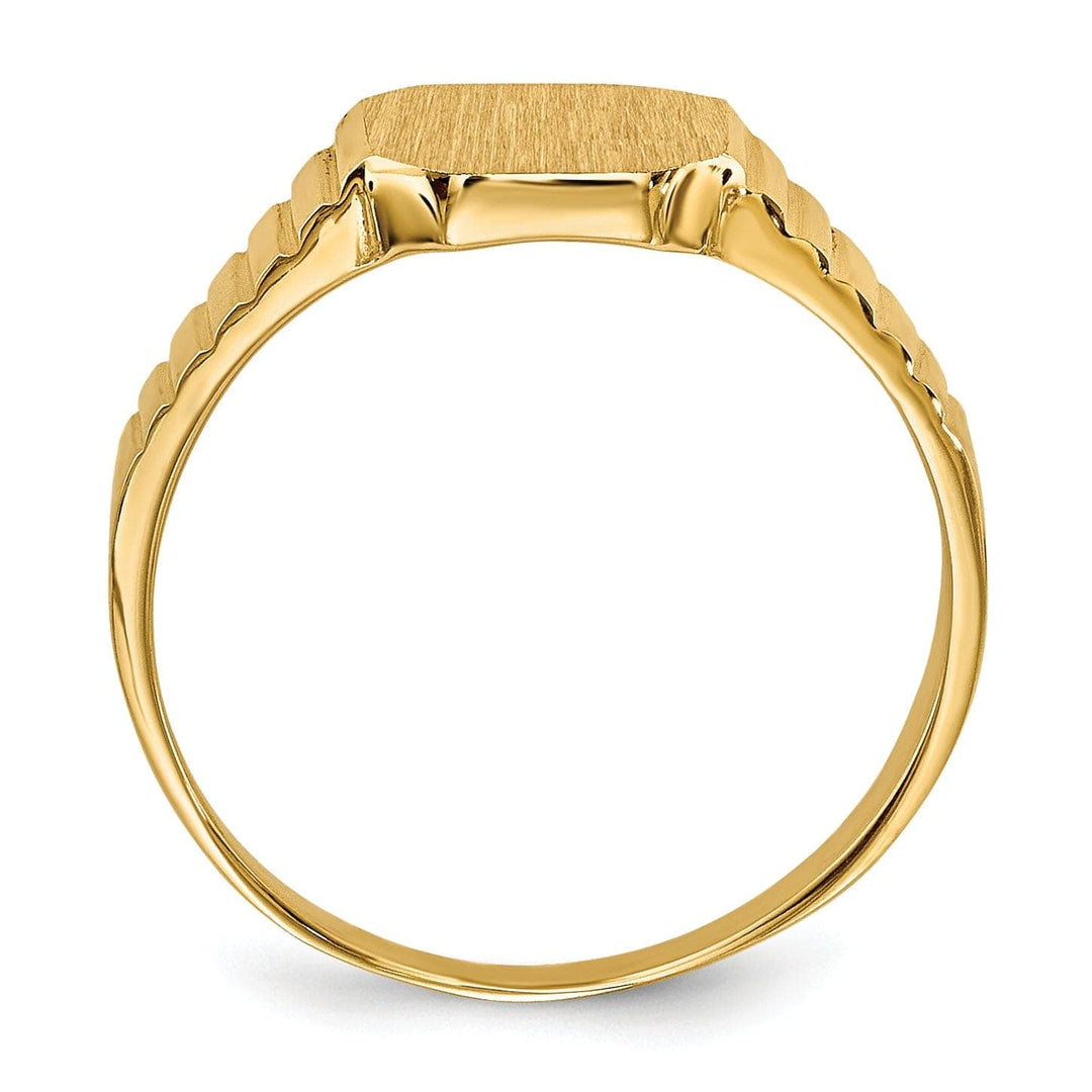 Lovely Rita's Ring 14k Yellow Gold Engraveable Signet Childrens Ring