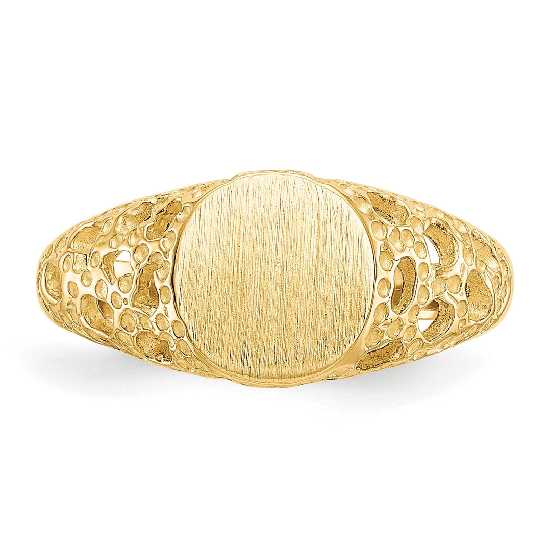 Lovely Rita's Ring 14k Yellow Gold Fancy Signet Children's Ring