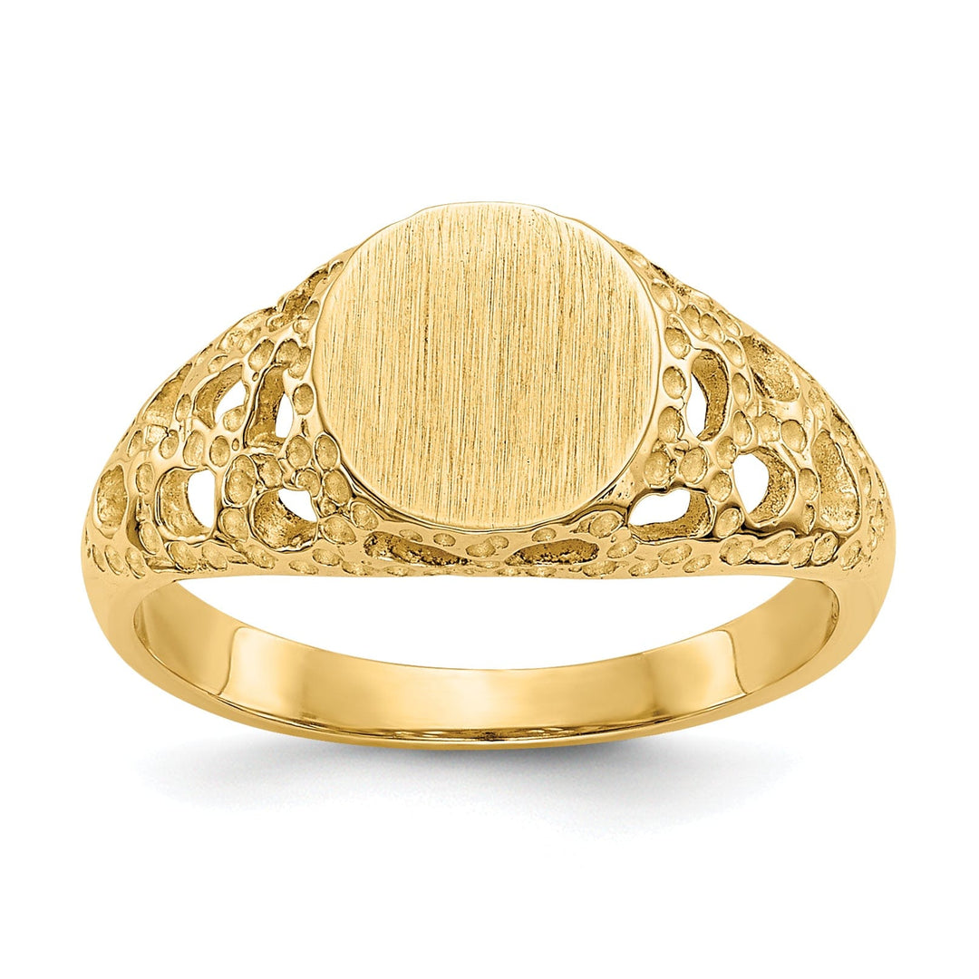 Lovely Rita's Ring 14k Yellow Gold Fancy Signet Children's Ring