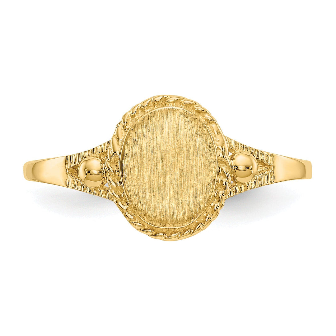 Lovely Rita's Ring 14k Yellow Gold Fancy Signet Children's Ring