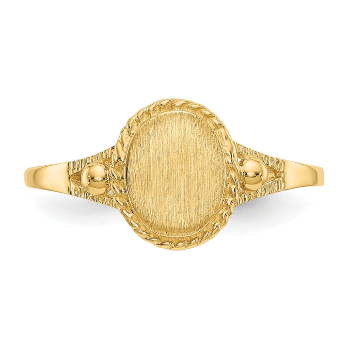 Lovely Rita's Ring 14k Yellow Gold Fancy Signet Children's Ring