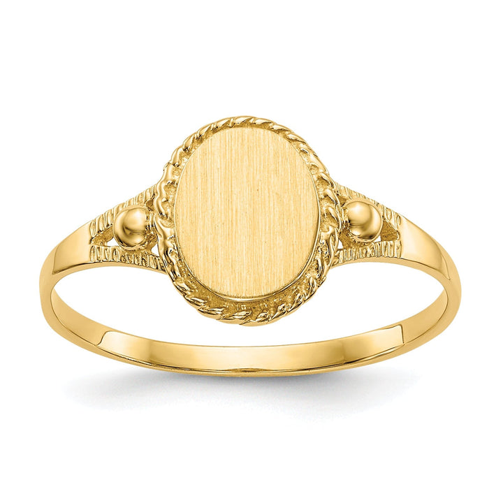 Lovely Rita's Ring 14k Yellow Gold Fancy Signet Children's Ring