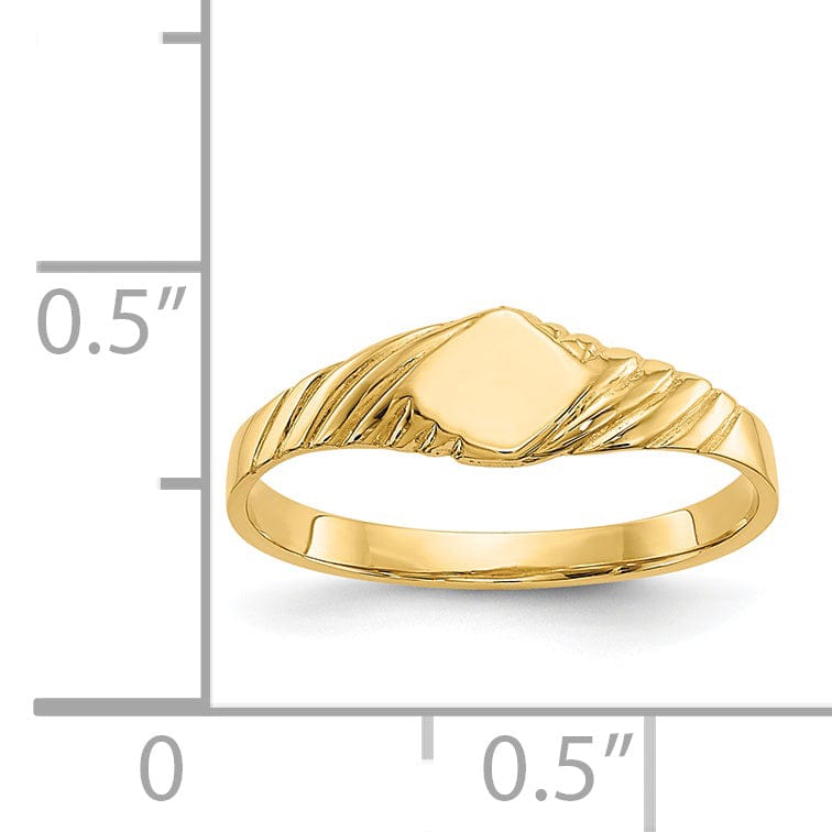 Lovely Rita's Ring 14k Yellow Gold Fancy Signet Children's Ring