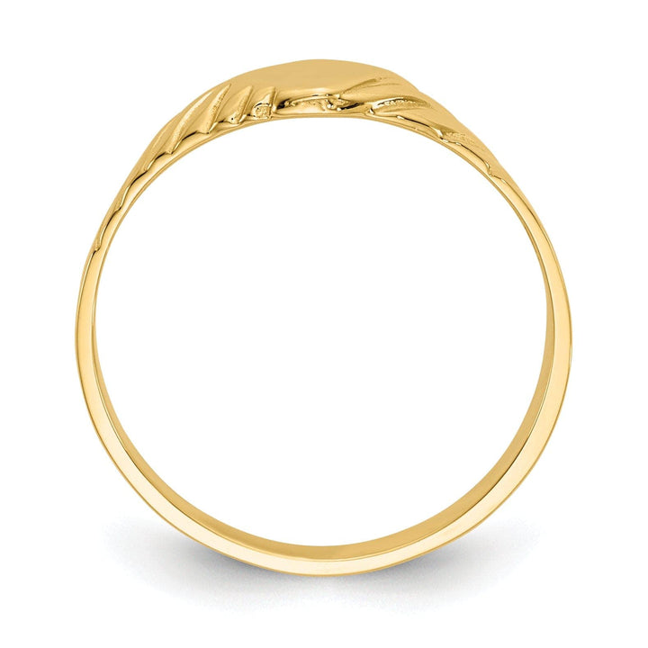 Lovely Rita's Ring 14k Yellow Gold Fancy Signet Children's Ring