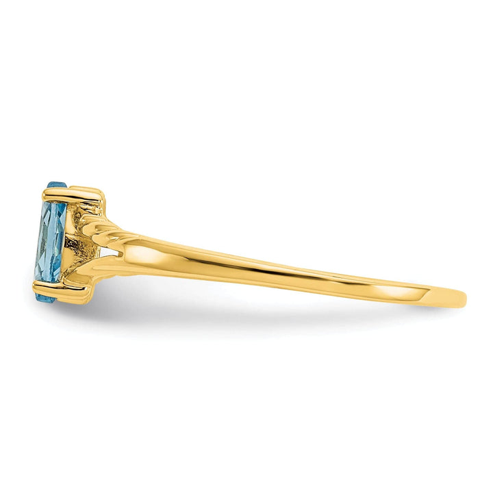 Lovely Rita's Ring 14k Yellow Gold Genuine Blue Topaz Birthstone Ring