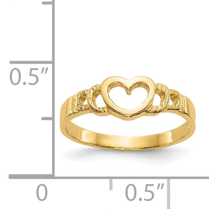 Lovely Rita's Ring 14k Yellow Gold Heart Baby Children's Ring