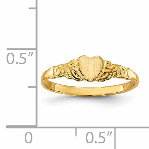 Lovely Rita's Ring 14k Yellow Gold Heart Children's Ring
