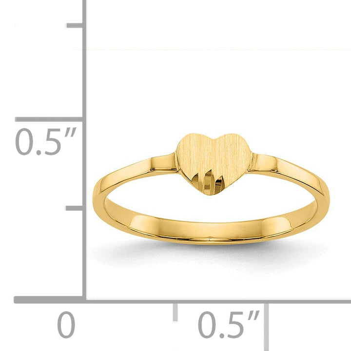 Lovely Rita's Ring 14k Yellow Gold Heart Signet Children's Ring
