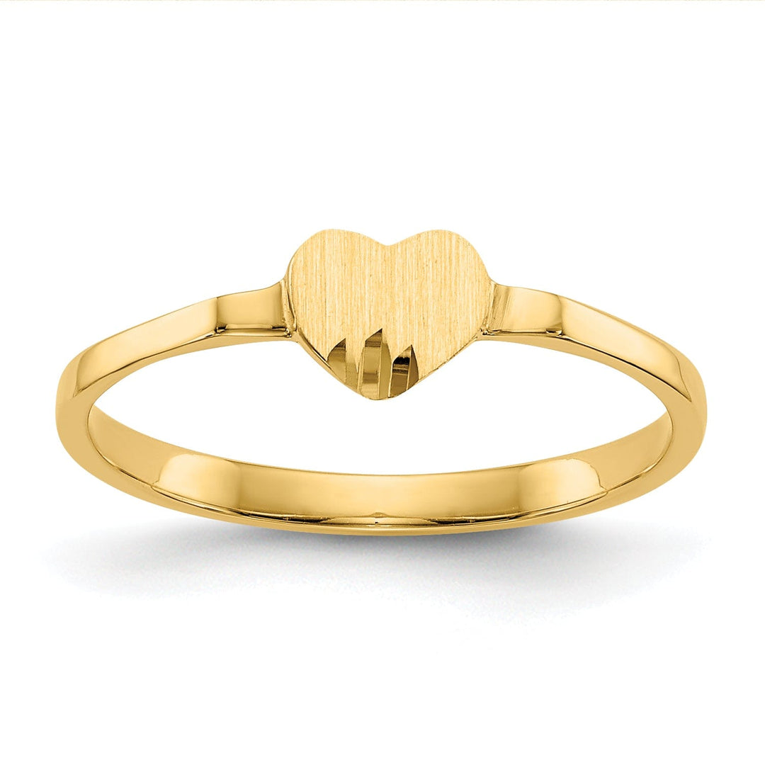 Lovely Rita's Ring 14k Yellow Gold Heart Signet Children's Ring