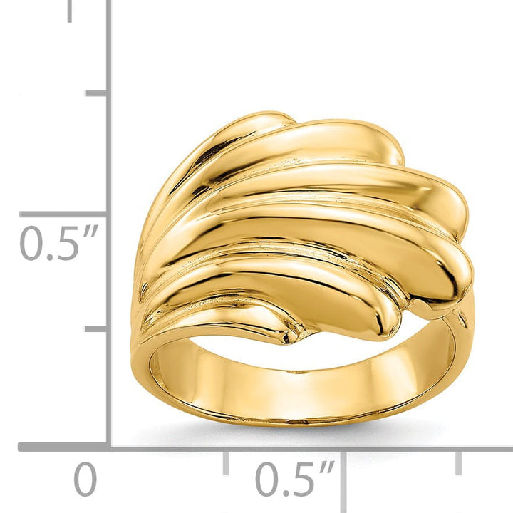 Lovely Rita's Ring 14k Yellow Gold High Polished Dome Fancy Ring