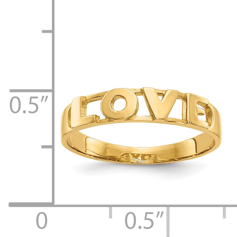 Lovely Rita's Ring 14k Yellow Gold 'Love' Ring