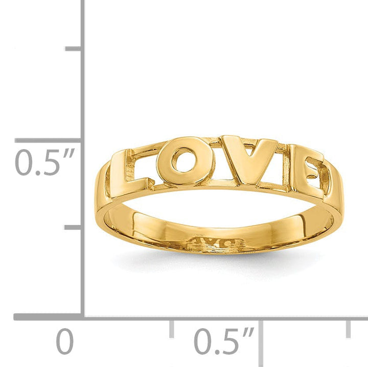Lovely Rita's Ring 14k Yellow Gold 'Love' Ring