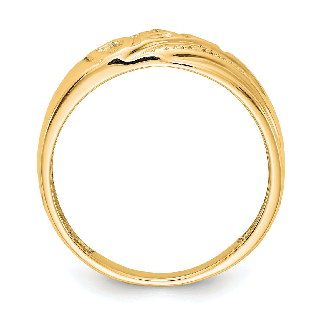 Lovely Rita's Ring 14k Yellow Gold Men's .01ct. Diamond Dad Ring