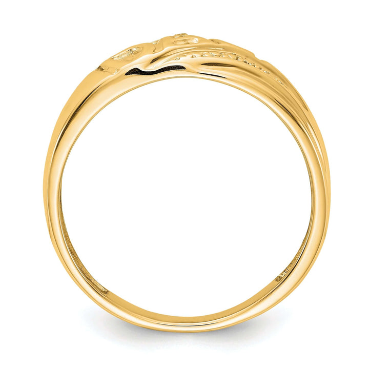 Lovely Rita's Ring 14k Yellow Gold Men's .01ct. Diamond Dad Ring