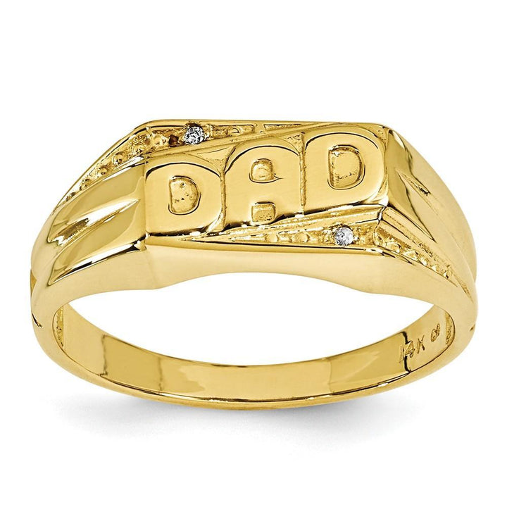 Lovely Rita's Ring 14k Yellow Gold Men's .01ct. Diamond Dad Ring