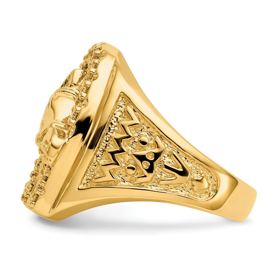 Lovely Rita's Ring 14k Yellow Gold Men's Diamond Horseshoe Ring