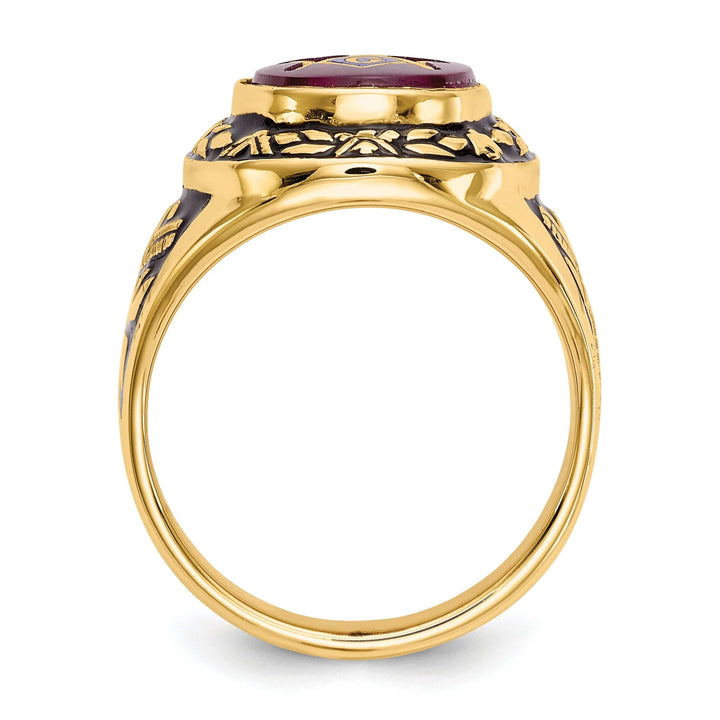 Lovely Rita's Ring 14k Yellow Gold Men's Masonic Ring