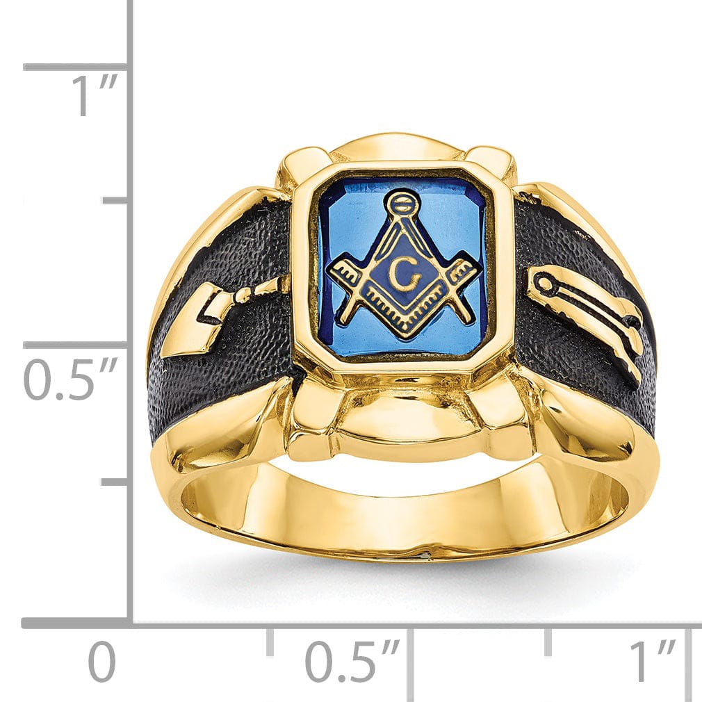 Lovely Rita's Ring 14k Yellow Gold Men's Masonic Ring