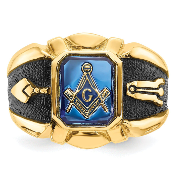Lovely Rita's Ring 14k Yellow Gold Men's Masonic Ring