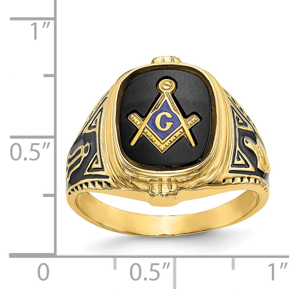 Lovely Rita's Ring 14k Yellow Gold Men's Masonic Ring