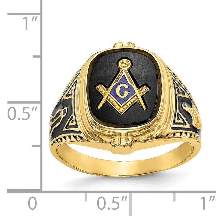Lovely Rita's Ring 14k Yellow Gold Men's Masonic Ring