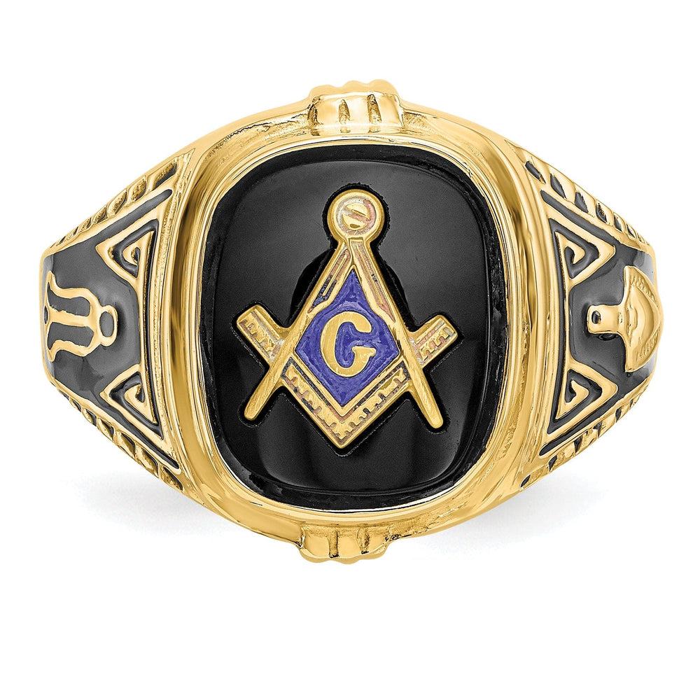 Lovely Rita's Ring 14k Yellow Gold Men's Masonic Ring