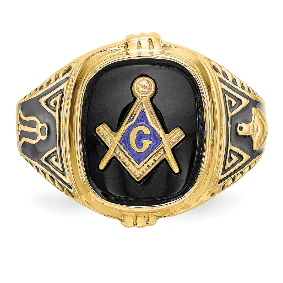 Lovely Rita's Ring 14k Yellow Gold Men's Masonic Ring