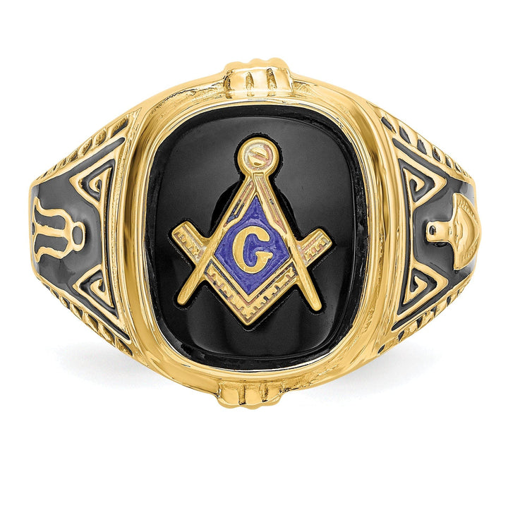 Lovely Rita's Ring 14k Yellow Gold Men's Masonic Ring