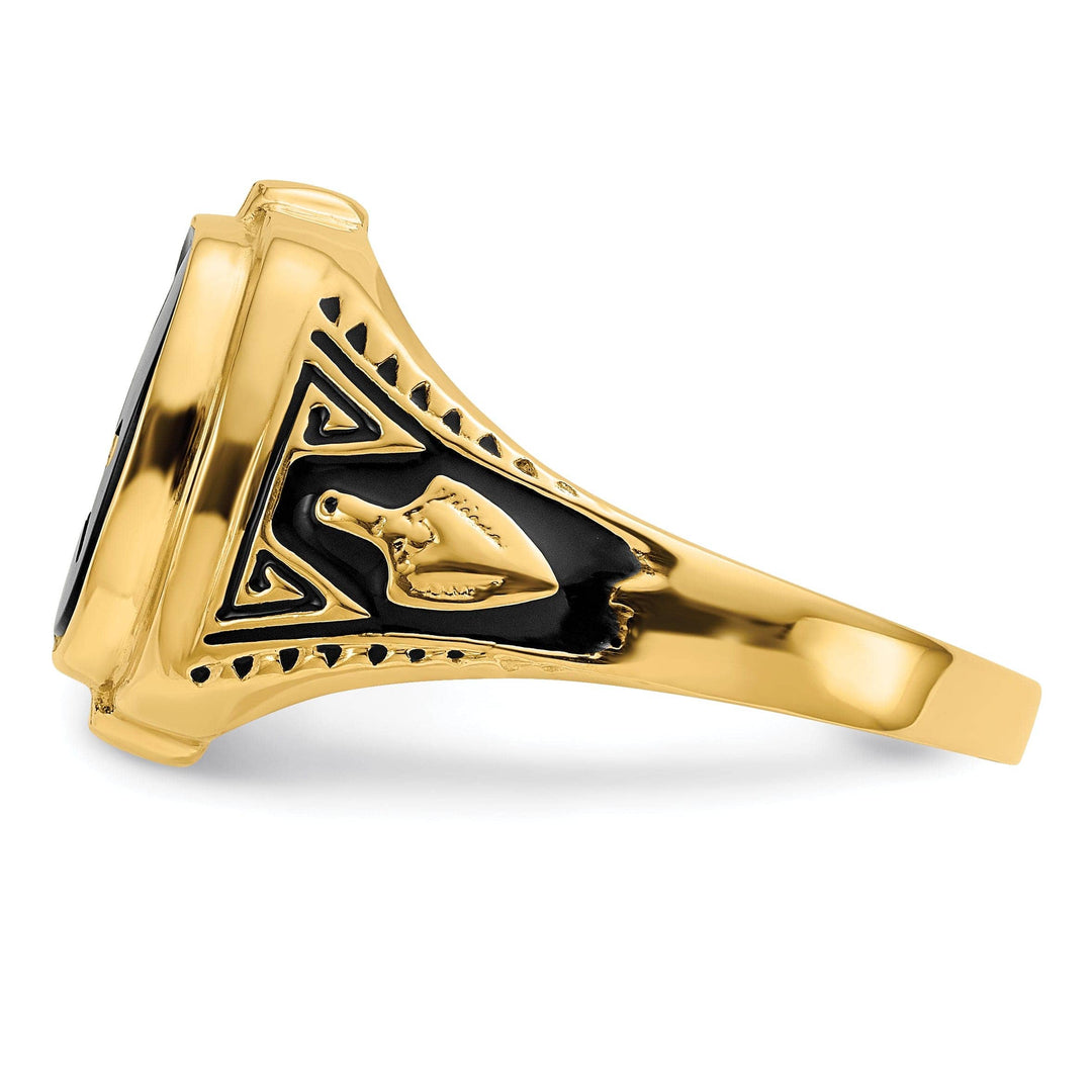 Lovely Rita's Ring 14k Yellow Gold Men's Masonic Ring