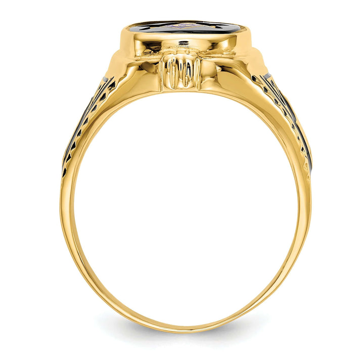 Lovely Rita's Ring 14k Yellow Gold Men's Masonic Ring