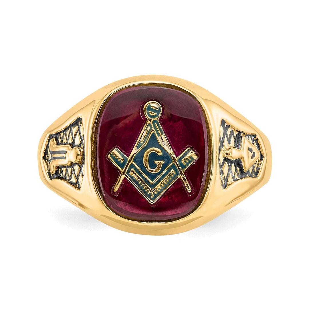 Lovely Rita's Ring 14k Yellow Gold Men's Masonic Ring