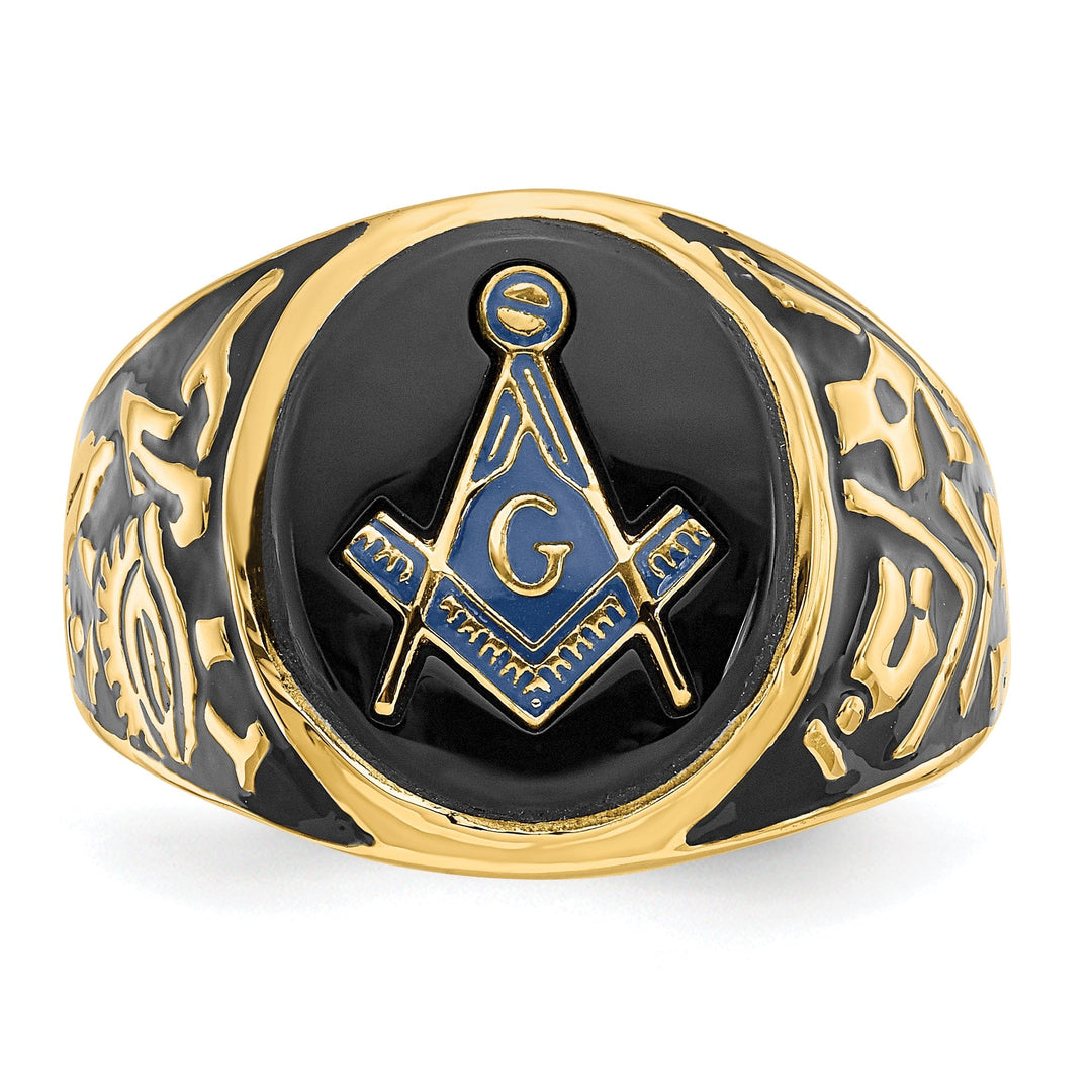 Lovely Rita's Ring 14k Yellow Gold Men's Masonic Ring