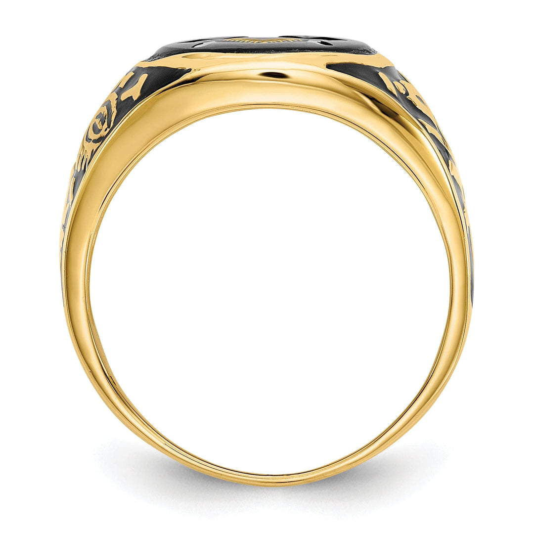 Lovely Rita's Ring 14k Yellow Gold Men's Masonic Ring