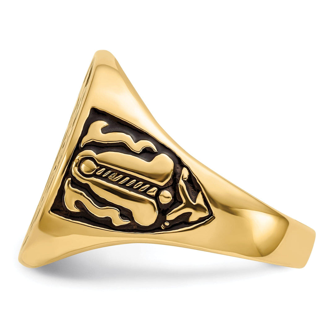 Lovely Rita's Ring 14k Yellow Gold Men's Masonic Ring