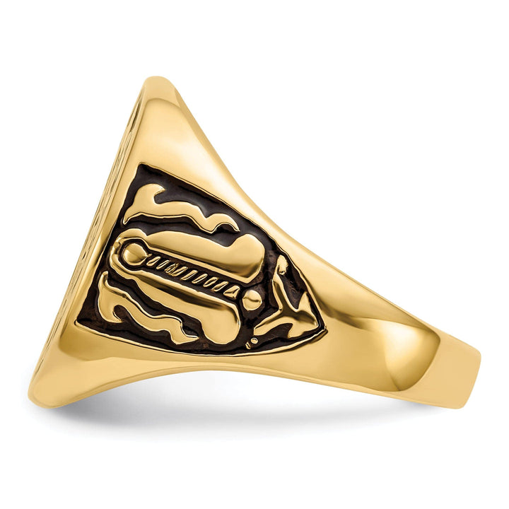 Lovely Rita's Ring 14k Yellow Gold Men's Masonic Ring