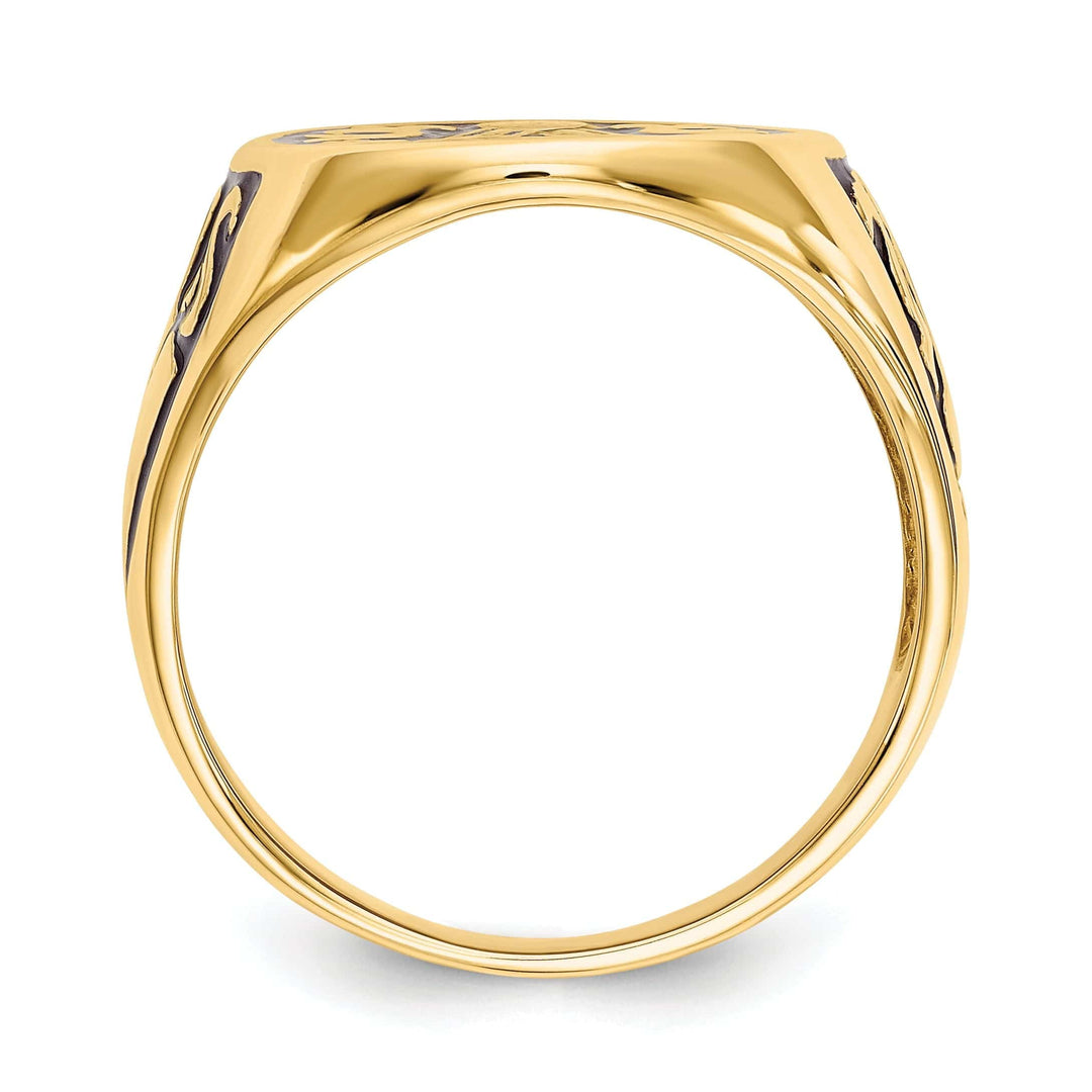 Lovely Rita's Ring 14k Yellow Gold Men's Masonic Ring