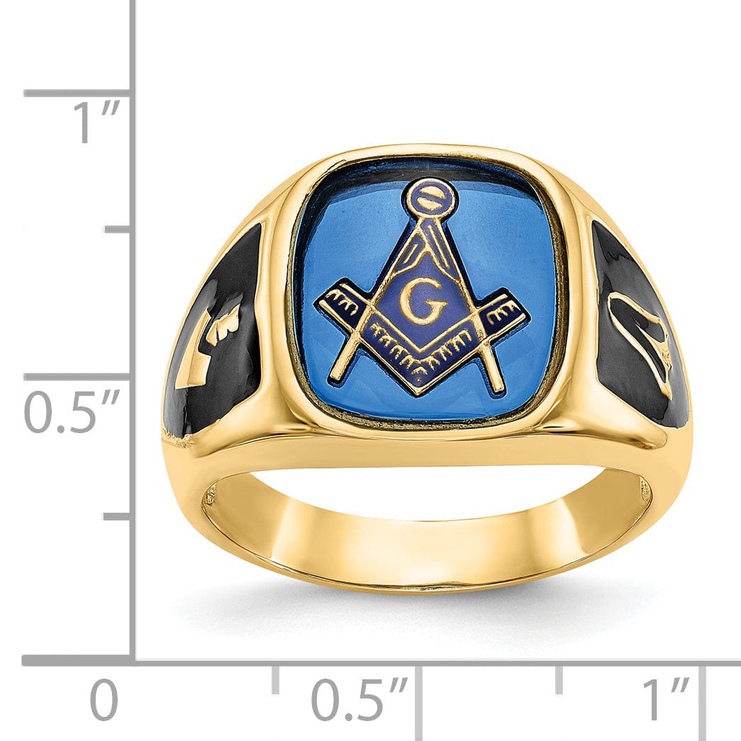 Lovely Rita's Ring 14k Yellow Gold Men's Masonic Ring