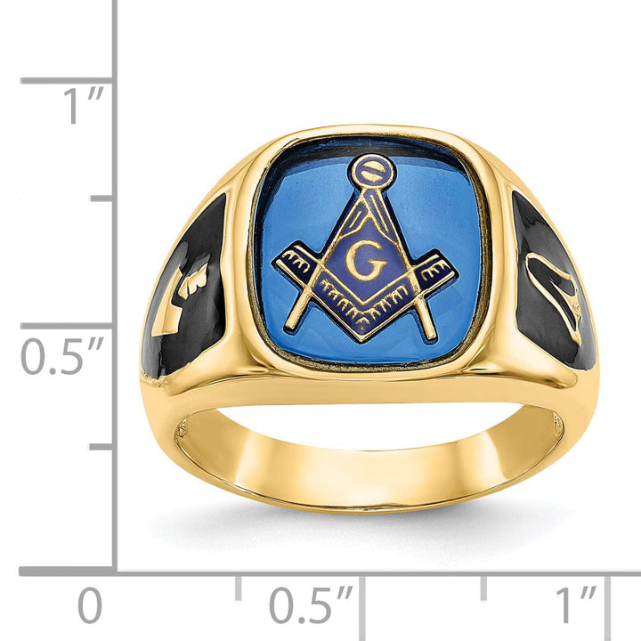 Lovely Rita's Ring 14k Yellow Gold Men's Masonic Ring