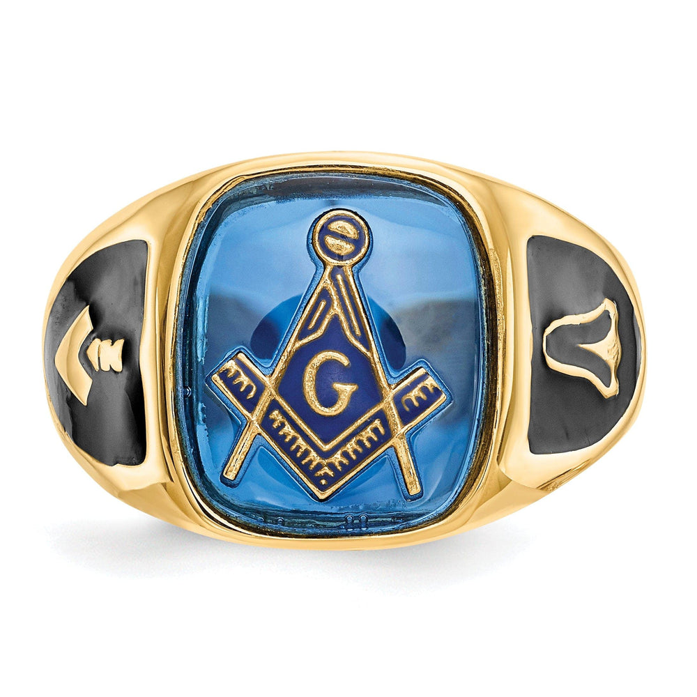 Lovely Rita's Ring 14k Yellow Gold Men's Masonic Ring