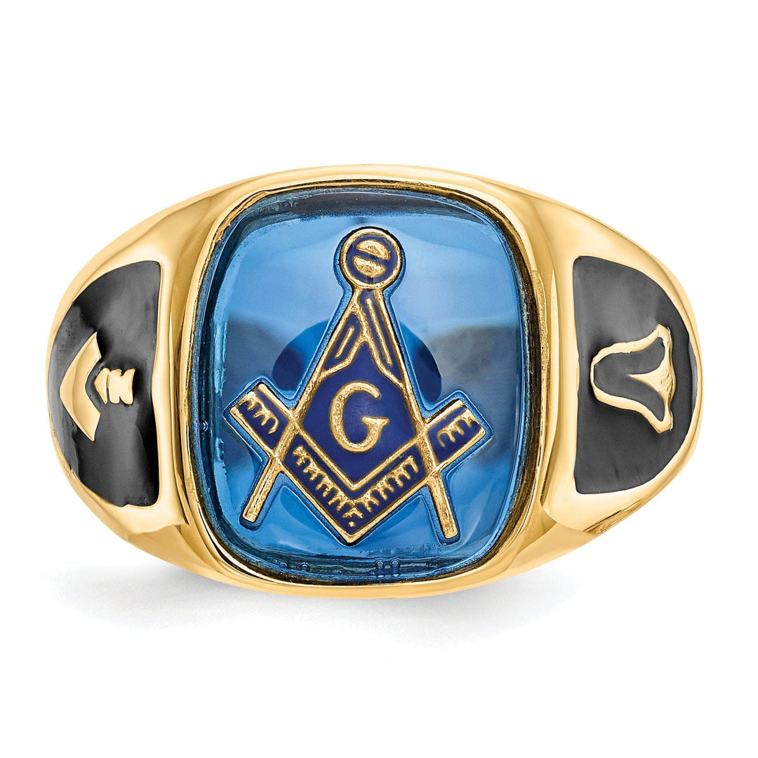 Lovely Rita's Ring 14k Yellow Gold Men's Masonic Ring
