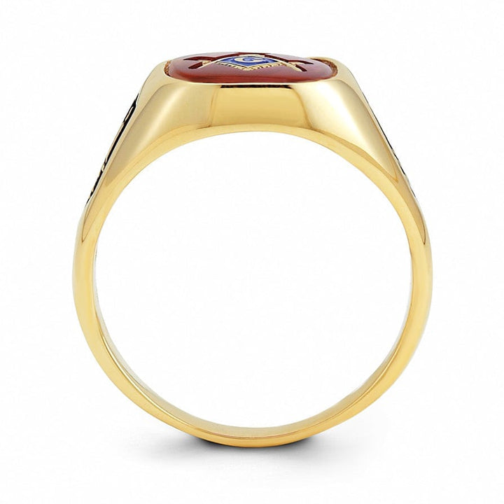 Lovely Rita's Ring 14k Yellow Gold Men's Masonic Ring