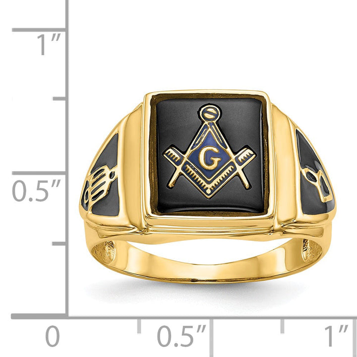 Lovely Rita's Ring 14k Yellow Gold Men's Masonic Ring