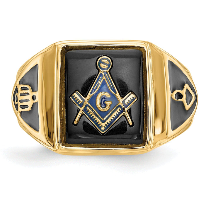Lovely Rita's Ring 14k Yellow Gold Men's Masonic Ring