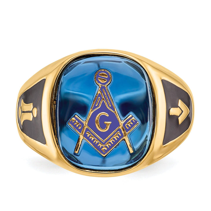 Lovely Rita's Ring 14k Yellow Gold Men's Masonic Ring