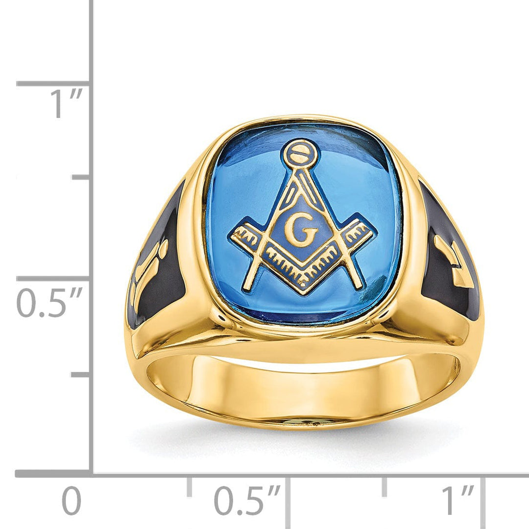 Lovely Rita's Ring 14k Yellow Gold Men's Masonic Ring