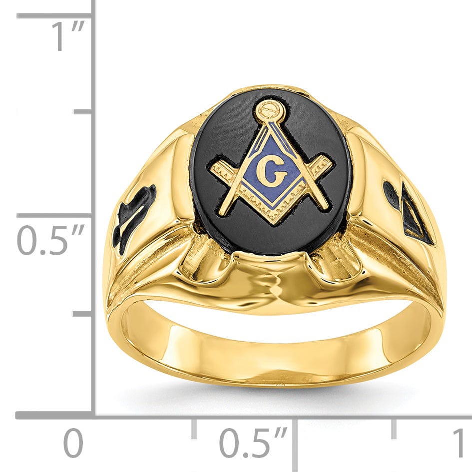 Lovely Rita's Ring 14k Yellow Gold Men's Masonic Ring