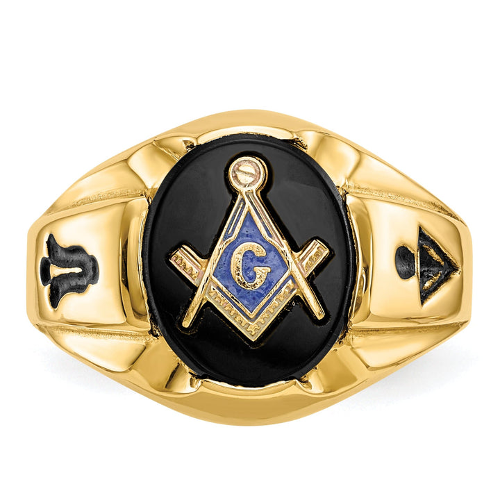 Lovely Rita's Ring 14k Yellow Gold Men's Masonic Ring