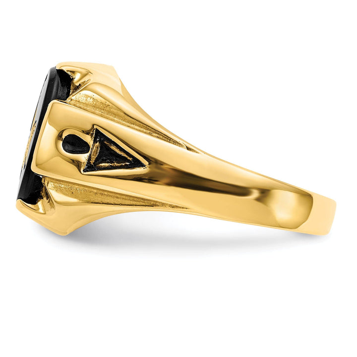 Lovely Rita's Ring 14k Yellow Gold Men's Masonic Ring