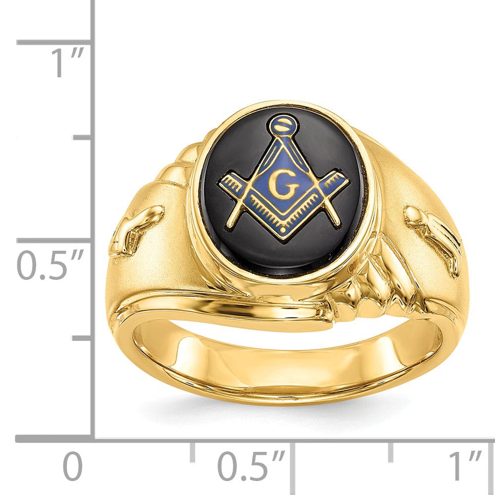 Lovely Rita's Ring 14k Yellow Gold Men's Masonic Ring