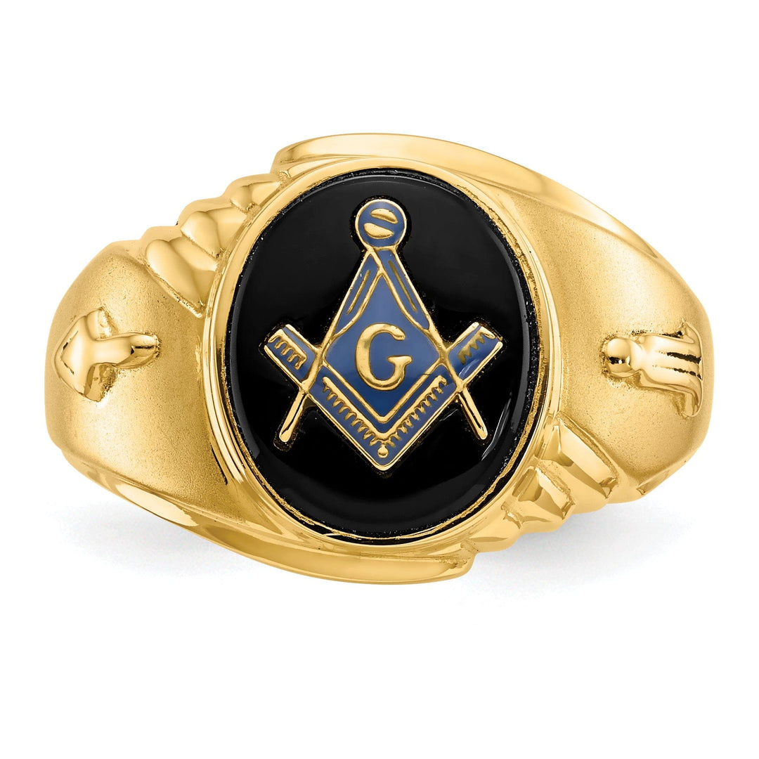 Lovely Rita's Ring 14k Yellow Gold Men's Masonic Ring